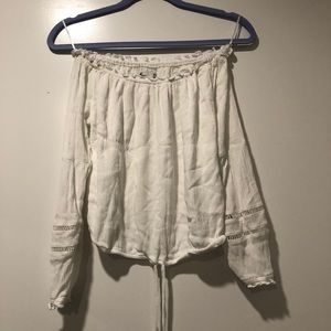 Off the shoulder long sleeve top